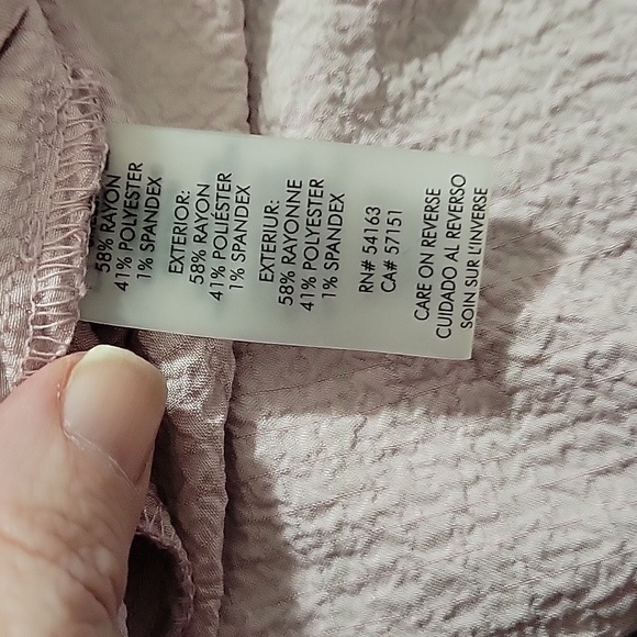 NWOT Calvin Klein Size 6 Textured V-Neck Midi Dress in Blush Pink - Picture 6 of 6